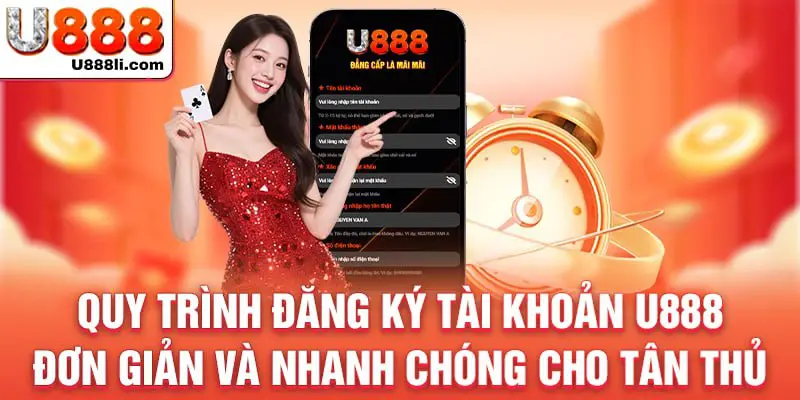 Quy trình đăng ký tài khoản U888 đơn giản và nhanh chóng cho tân thủ.
