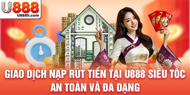 Giao dịch nạp rút tiền tại U888 siêu tốc, an toàn và đa dạng.